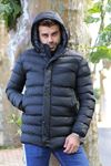 Picture of BLACK POCKET DETAILED SPORTS INFLATABLE COAT