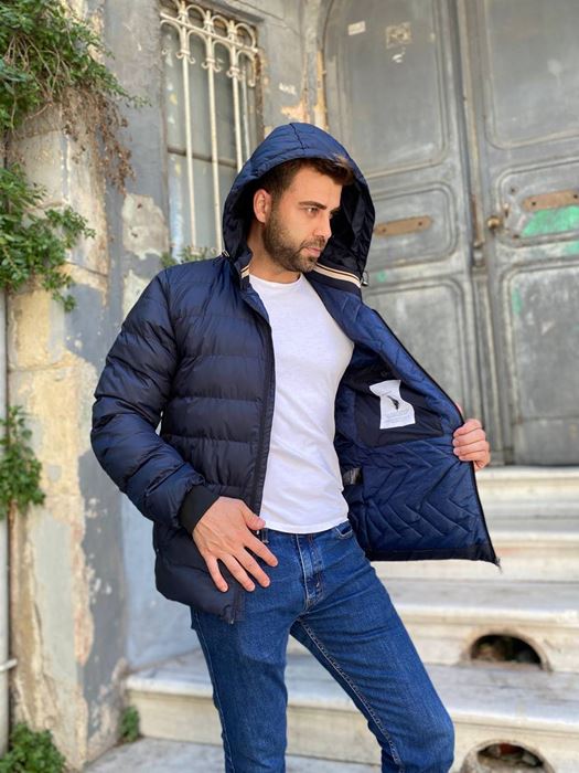 Image de GILET GONFLABLE BLEU MARINE MOTIF PLAT