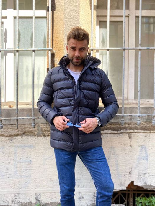 Image de VESTE GONFLABLE SPORT BLEU MARINE FONCÉ AVEC POCHE DÉTAILLÉE