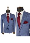 Picture of DARK ICE BLUE PLAIN PATTERN JACKET