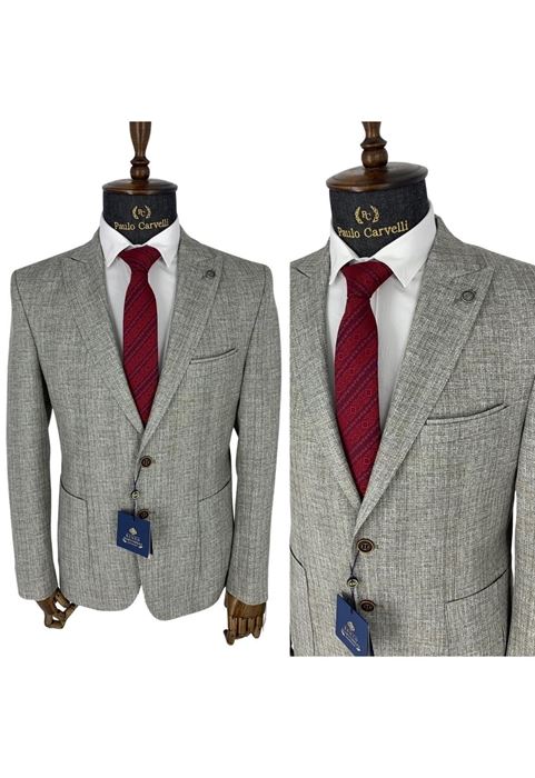 Picture of CLASSIC GRAY PLAIN PATTERNED JACKET