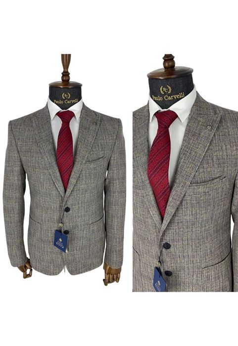 صورة جاكيت كلاسيكي باللون الأزرق والأصفر