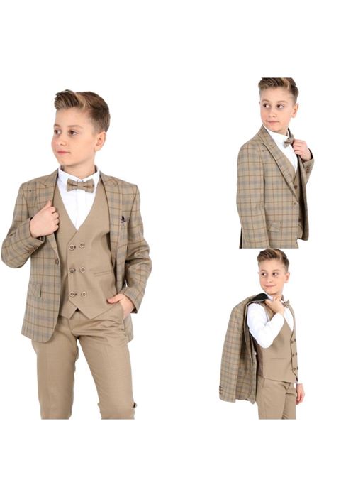 Picture of CREAM PRINT KIDS SUIT