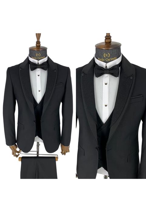 Image de MOTIF DE COL NOIR TUFFÉ DÉTAILLÉ