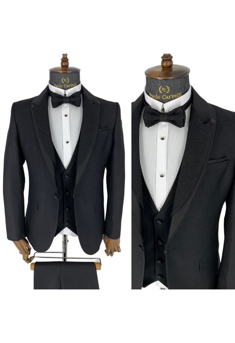 Image de TUNK À MOTIF CARRÉ DÉTAILLÉ COL NOIR