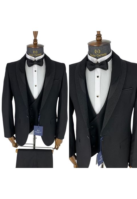 Image de MOTIF DE COL NOIR FUMÉ TUFFÉ DÉTAILLÉ