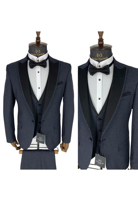 Image de DARK NAVY COL NOIR DÉTAILLÉ FUMÉE