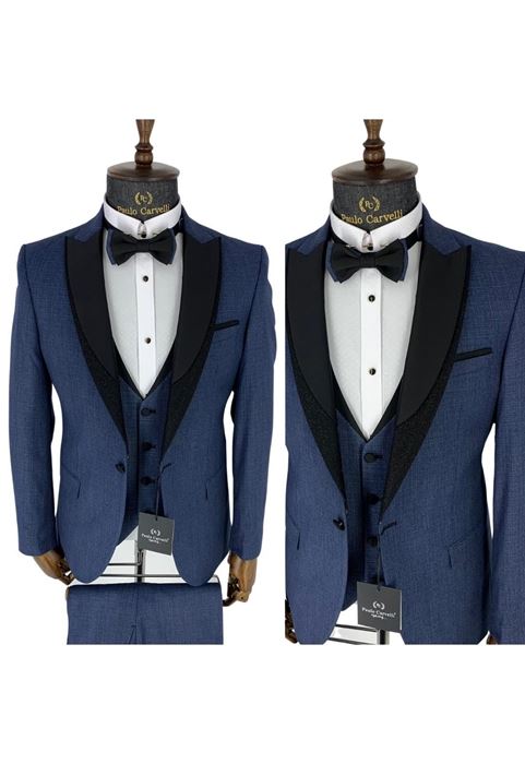 Image de TUNK DÉTAILLÉ ROCK NOIR BLEU GLACÉ FONCÉ