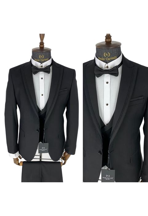 Image de MOTIF DE COL NOIR BRILLANT TUFFÉ DÉTAILLÉ