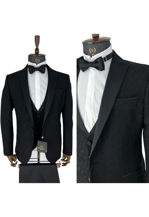 Image de DÉBARDEUR NOIR BRILLANT À MOTIF FLORAL