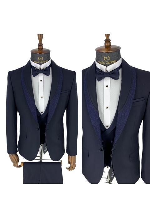 Image de MARINE UNIE COL IMPRIMÉ TUFFÉ DÉTAILLÉ