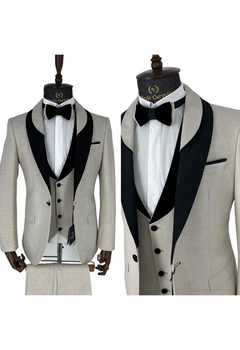 Image de COL NOIR CRÈME FUMÉE DÉTAILLÉE