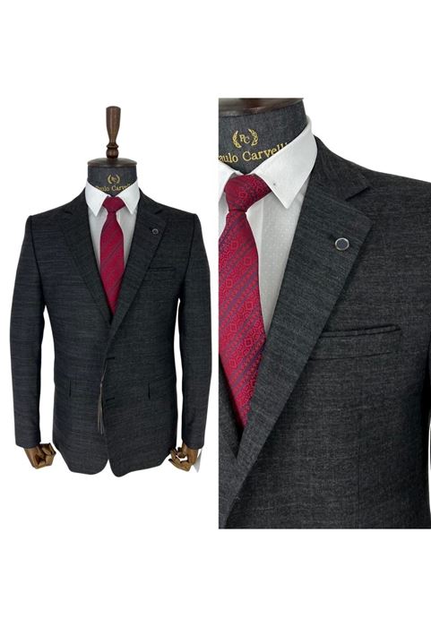 Image de COSTUME UNI MOTIF NOIR MAT