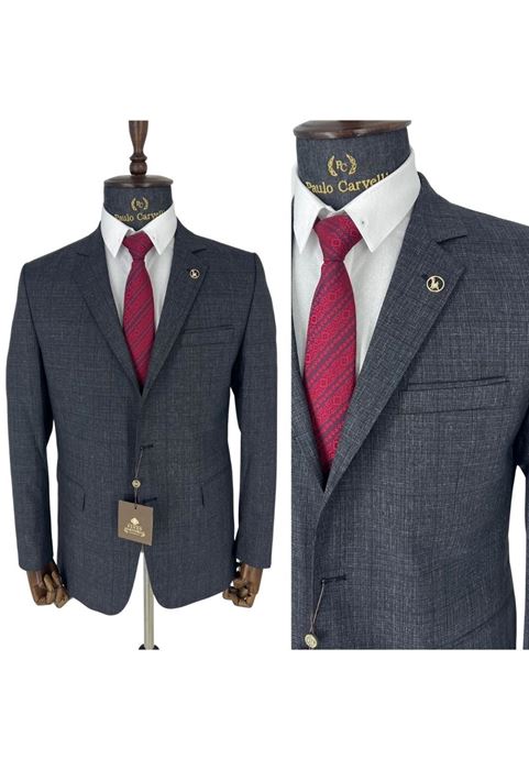 Image de COSTUME À MOTIFS GRIS FONCÉ