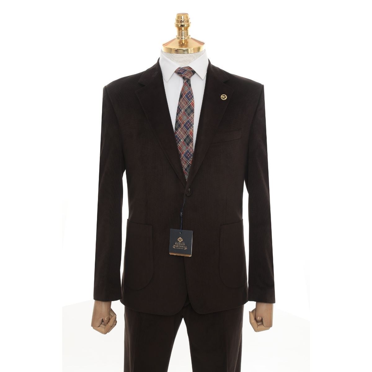 صورة KOYU KAHVE KADİFE CEKET