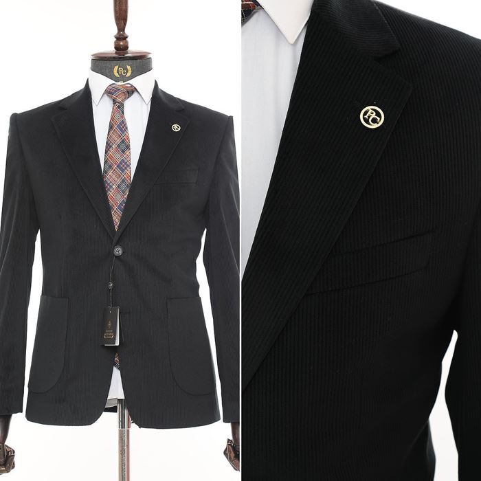 Image de ANTRASİT SİYAH KADİFE CEKET