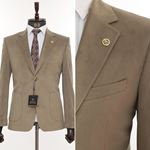 صورة AÇIK FÜME KAHVE KADİFE CEKET