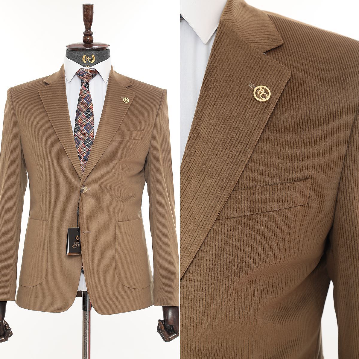 Picture of FÜME BRONZ KADİFE CEKET