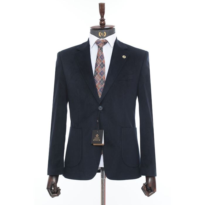 Image de PARLAMENT MAVİSİ KADİFE CEKET