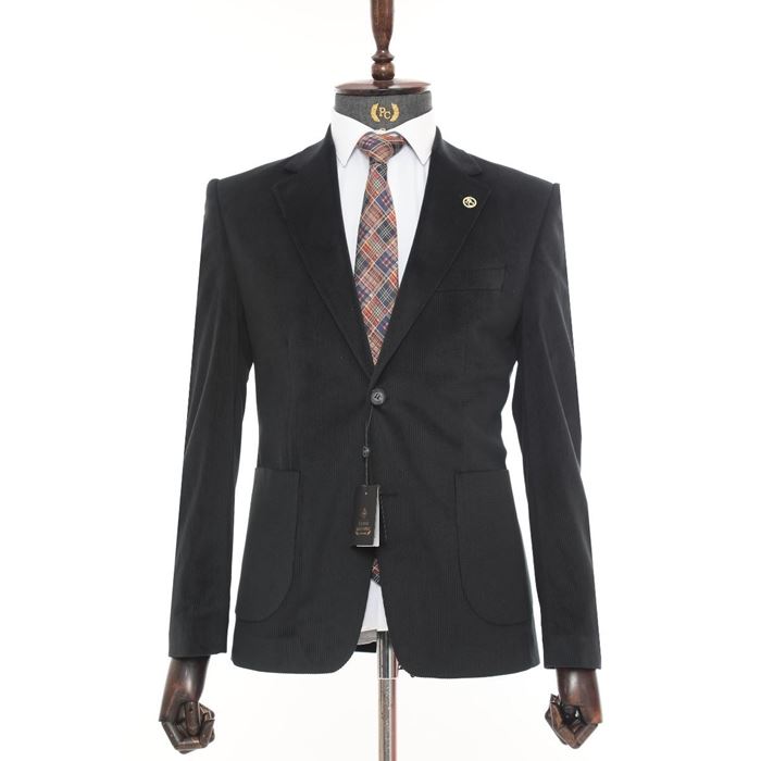 Image de FÜME SİYAH KADİFE CEKET