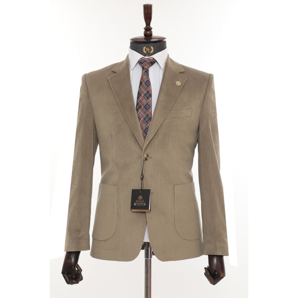 Picture of FÜME SÜT KAHVE KADİFE CEKET