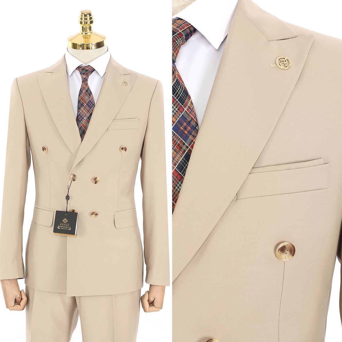 Picture of AÇIK BEJ RENGİ DÜZ TAKIM ELBİSE